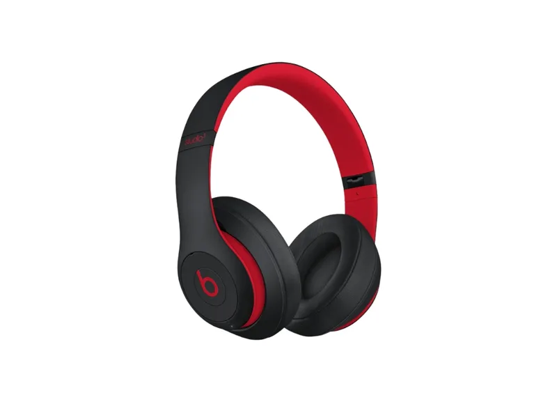 Beats over-ear wireless headphones in black and red