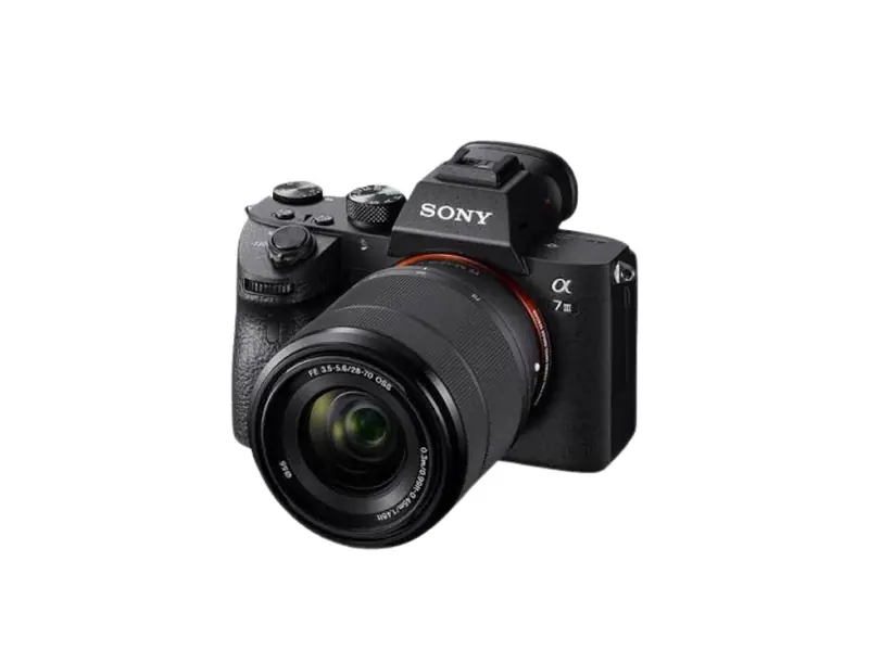 Sony Alpha mirrorless camera with zoom lens