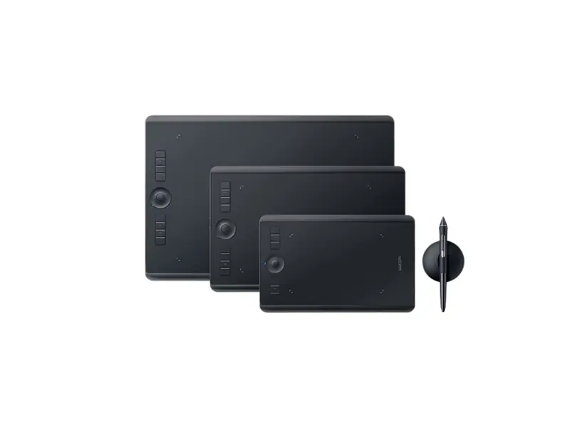 Wacom pen tablets in three sizes with stylus